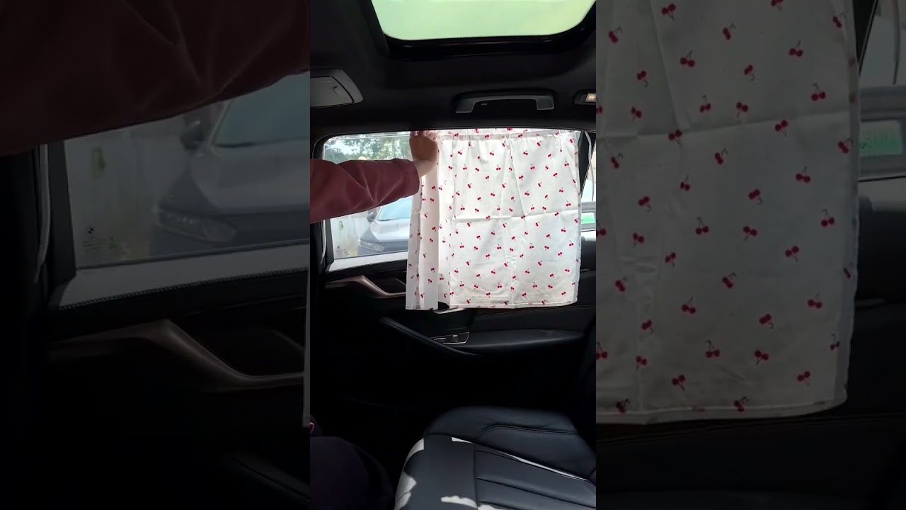 Summer sun exposure, quickly install a small curtain in the car, sunscreen and cute #caraccessories