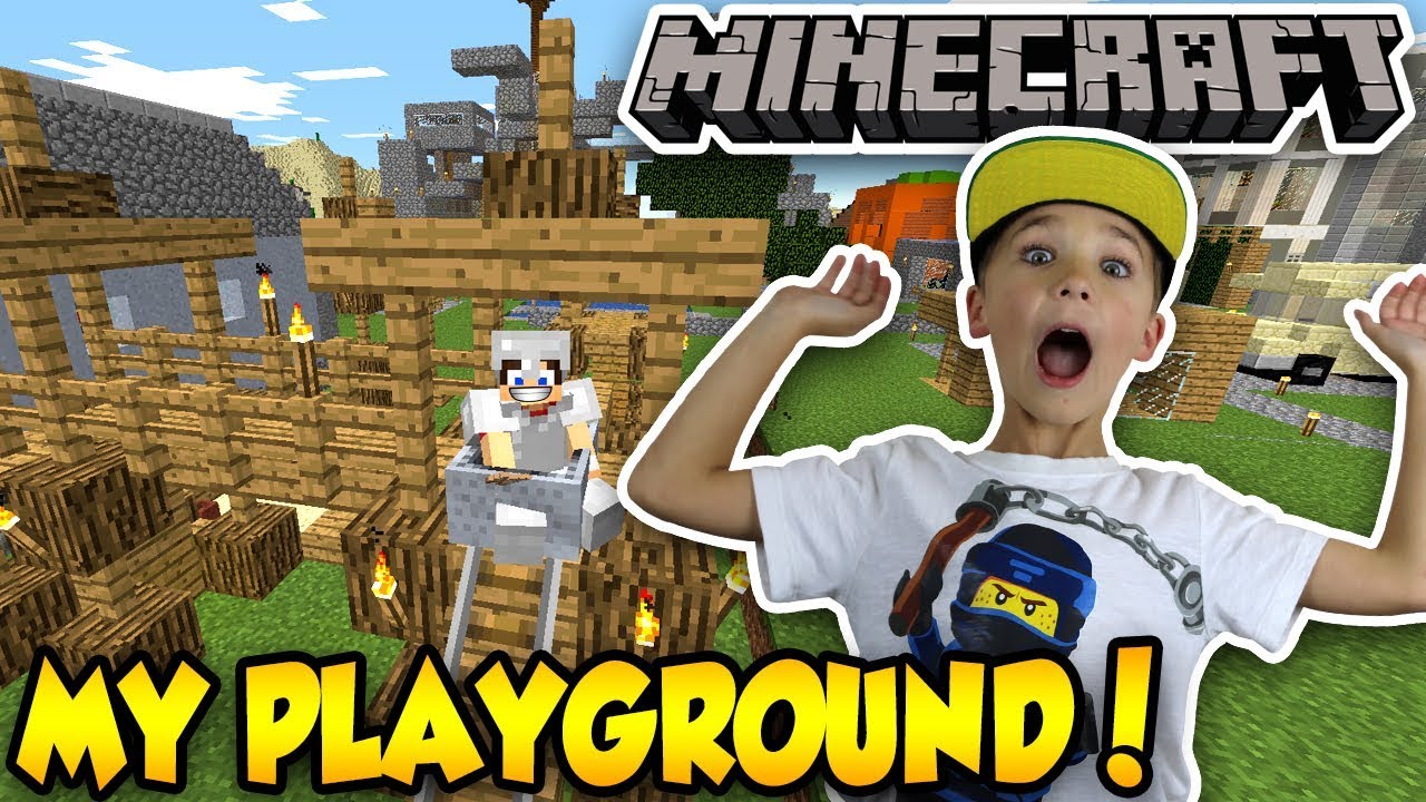 СТРОИТЕЛЬСТВО ДЕТСКОЙ ПЛОЩАДКИ РЯДОМ СО ШКОЛОЙ В РЕЖИМЕ ВЫЖИВАНИЯ MINECRAFT