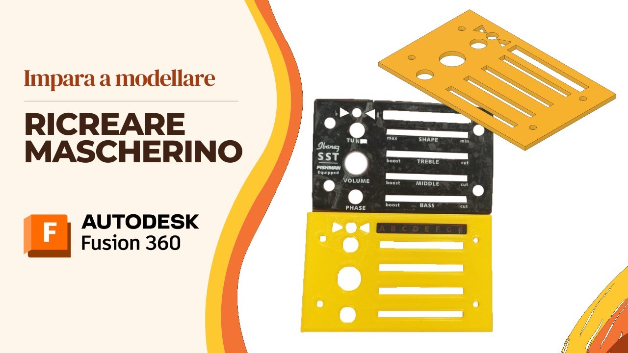 Fusion 360 Tutorial ITA - Ricreare Mascherino da un Immagine - Importare Immagini / Scansioni