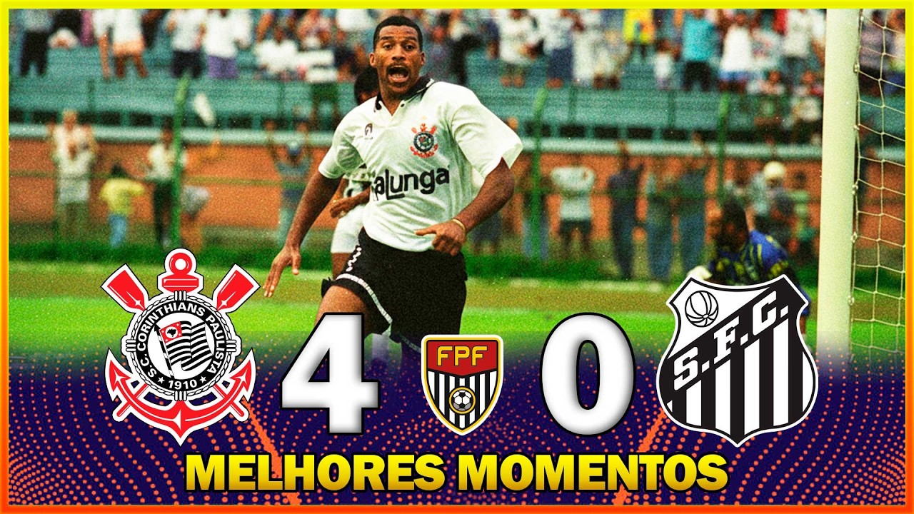 CORINTHIANS 4 x 0 SANTOS ● MELHORES MOMENTOS ● CAMPEONATO PAULISTA 1994 ● 1º TURNO ● 9ª RODADA