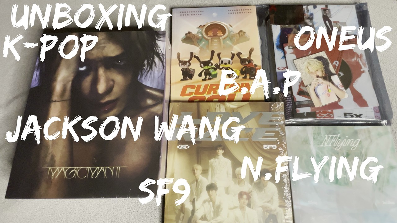 ПЯТЬ крутых k-pop АЛЬБОМОВ! распаковка! unboxing kpop | haul | jackson wang b.a.p oneus n.flying sf9