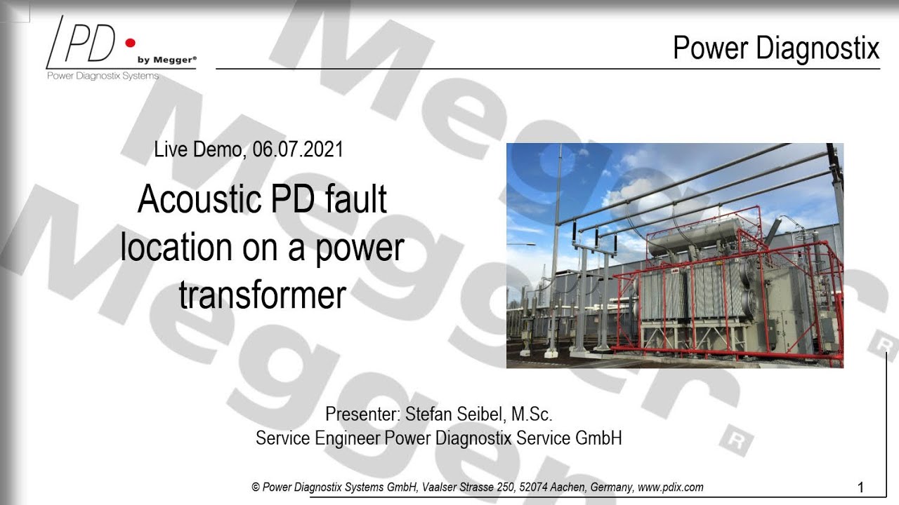 Live Demo PD localisation in power transformer using multiple acoustic sensors