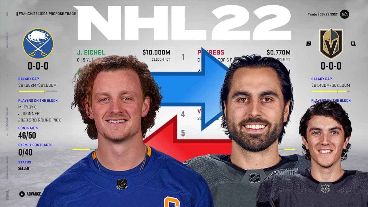 NHL 22 - JACK EICHEL TO VEGAS TRADE SIMULATION