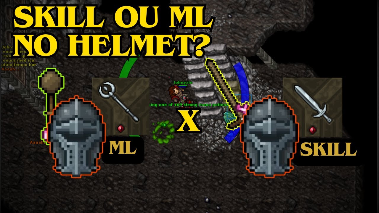 TIBIA - QUAL É MELHOR, SKILL OU ML NO HELMET PARA KNIGHTS?