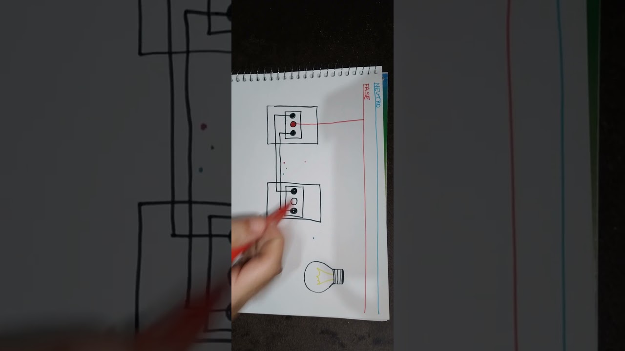 Como Instalar um Interruptor Paralelo simples #comofazer #drawing #eletrica #electrical #foryou