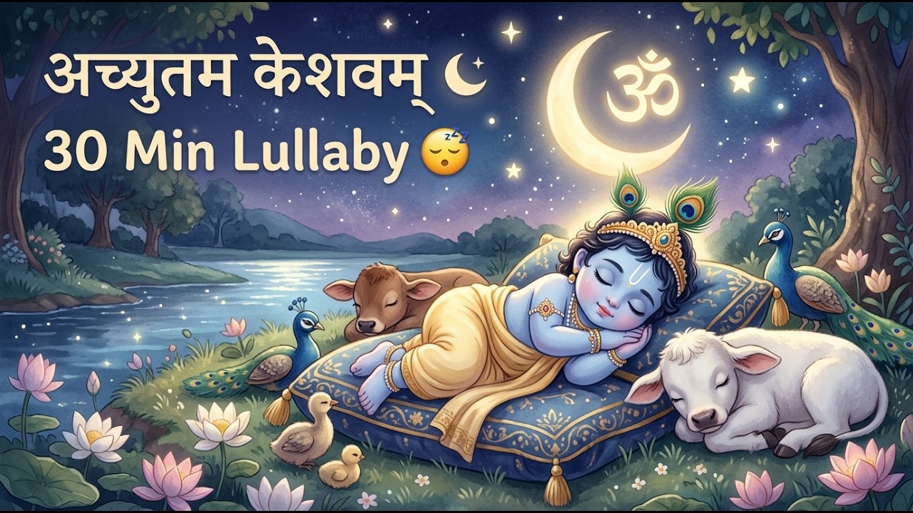 अच्युतम केशवम् | Achyutam Keshavam 30 Min Lofi 🎹 | Krishna Meditation Music for Deep Sleep & Study