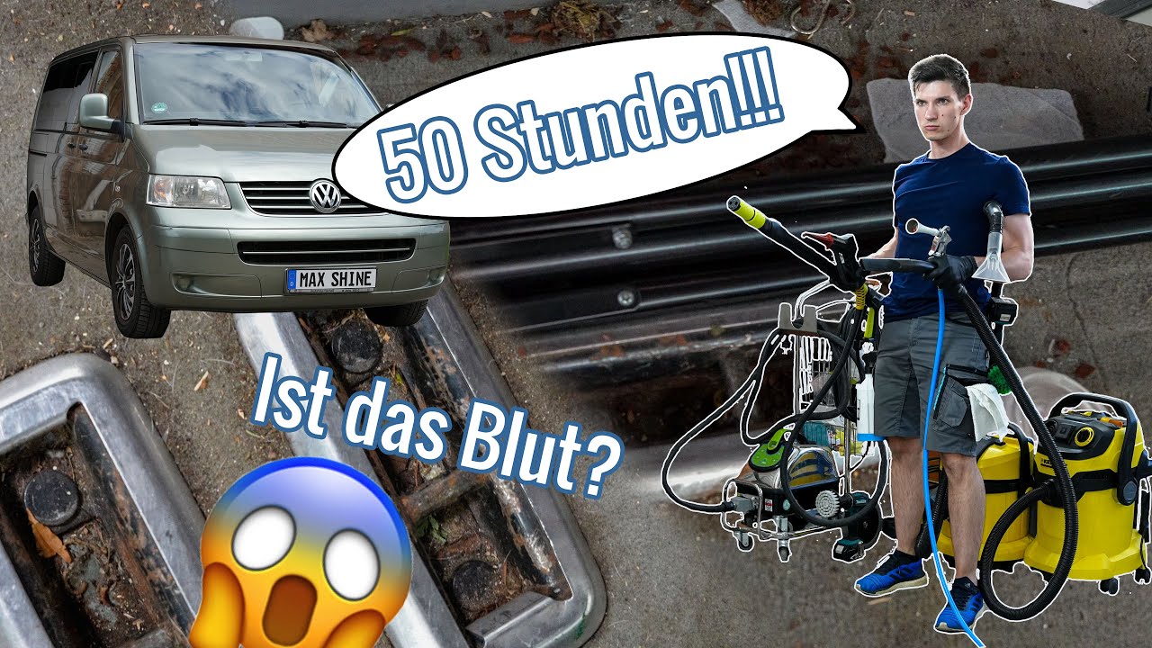 50 ЧАСОВ! Самый грязный автомобиль, что у меня был | VW T5 – Часть 1 | Maximum Shine