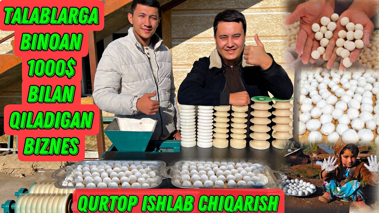 SIZLAR UCHUN OILAVIY BIZNESLARDAN QURTOP ISHLAB CHIQARISH BIZNESI👍