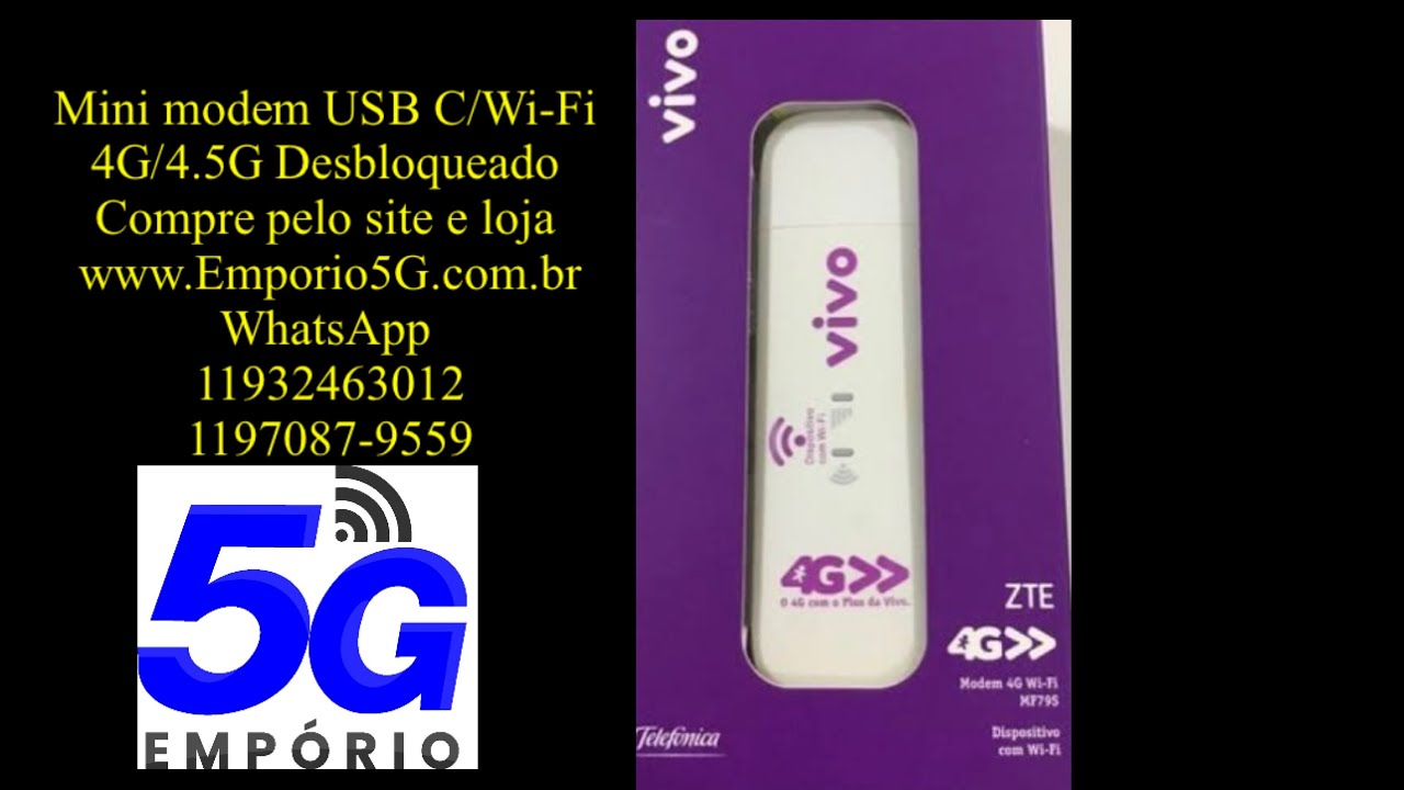 Mini roteador Wi-Fi/ Modem 3G/4G/4.5G ZTE MF79s desbloqueado. Na rua Santa Efigênia N,15 loja 11B
