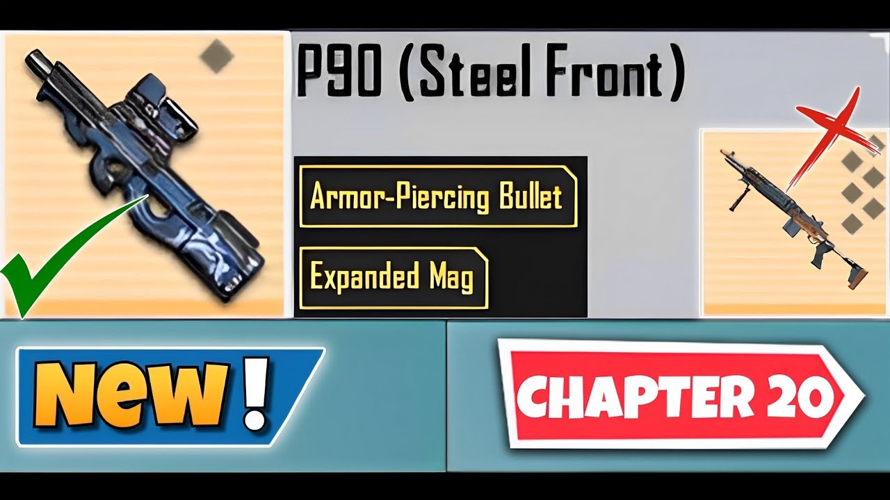 Play With NEW Legendary P90 STEEL FRONT 🤯 PUBG METRO ROYALE