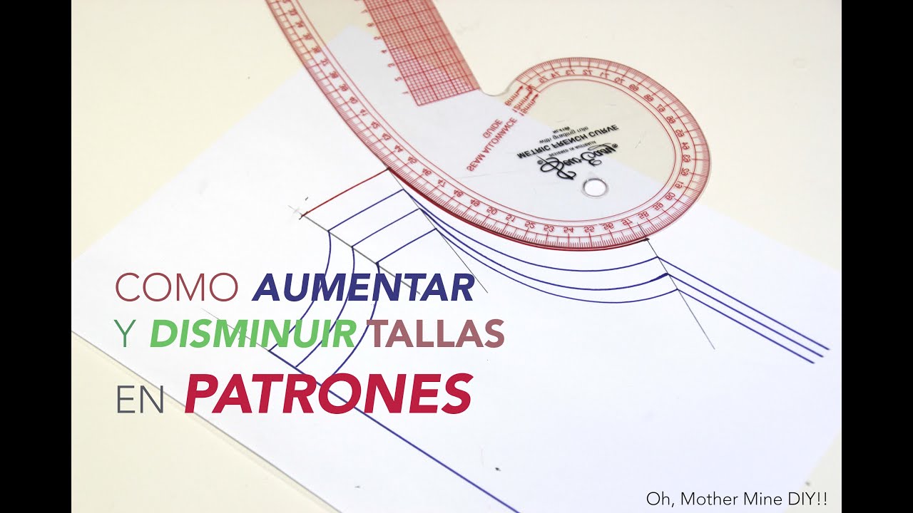 Como aumentar y disminuir tallas en patrones. Clase costura 14
