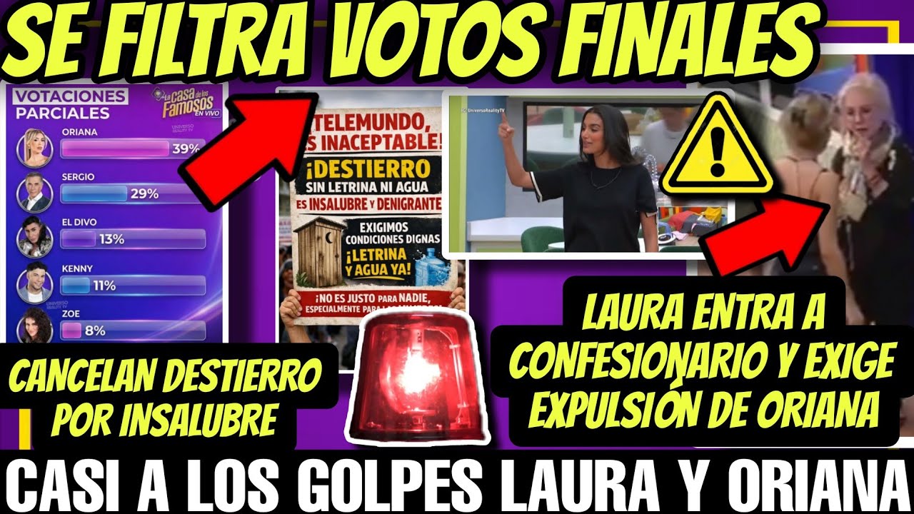 🔥CASI A GOLPES🔥LAURA EXIGE EXPULSIÓN DE ORIANA🔥SE FILTRA VOTACIÓN🔥LA CASA DE LOS FAMOSOS 6 EN VIVO