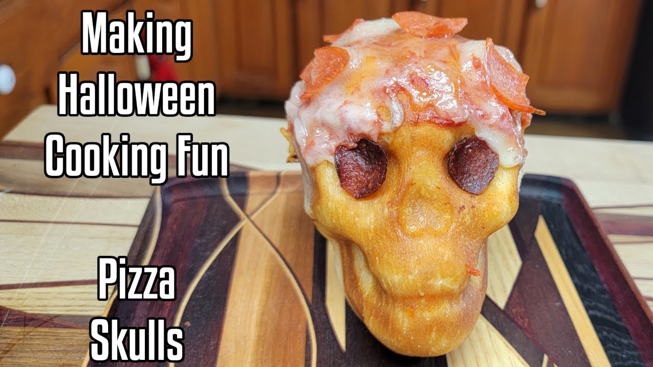 Making Halloween Cooking Fun Pizza Skulls