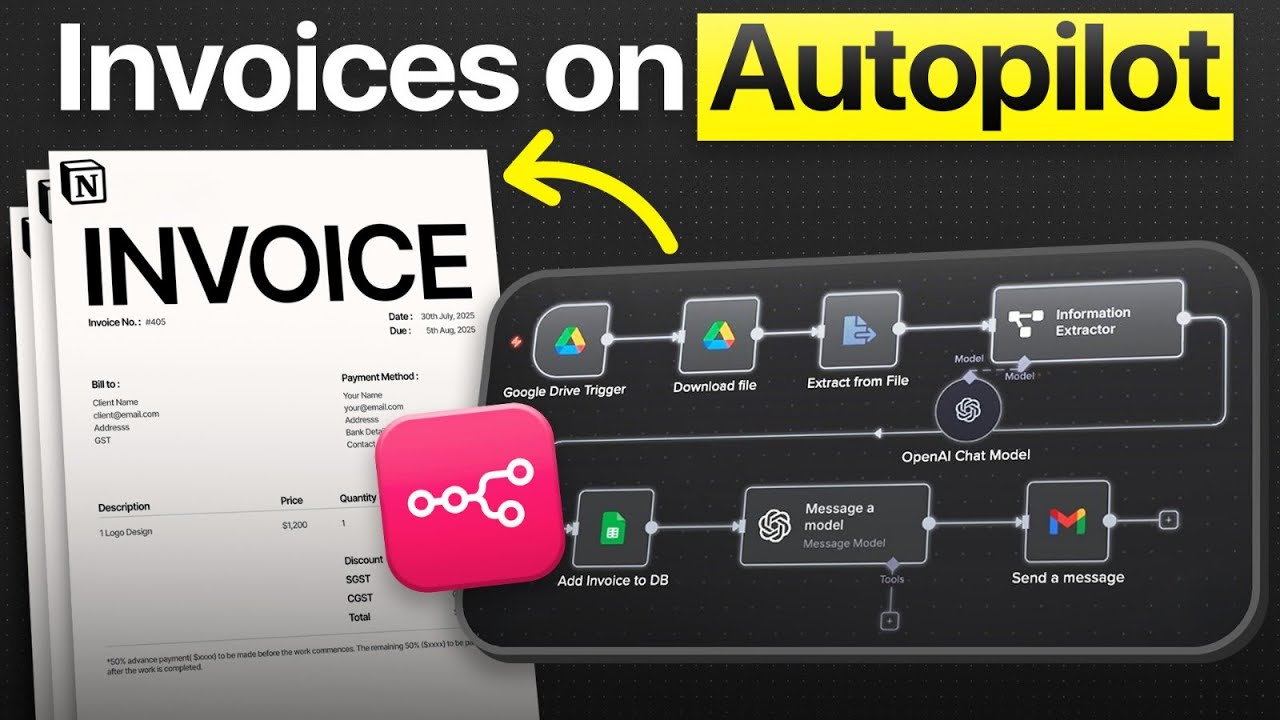 I Built an AI Agent That Processes Invoices Automatically (Free N8N Workflow)