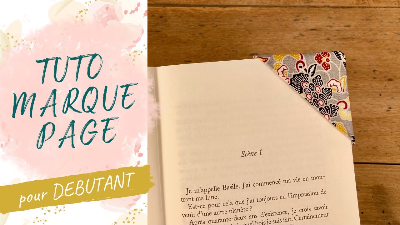 Tuto MARQUE PAGE I Facile et rapide, couture DEBUTANT