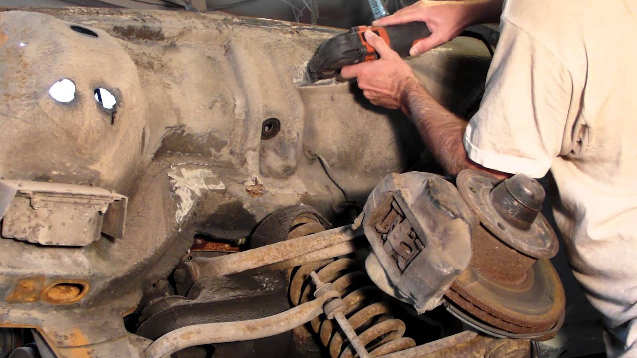 How to remove rubberized undercoating on an older Mercedes part 1