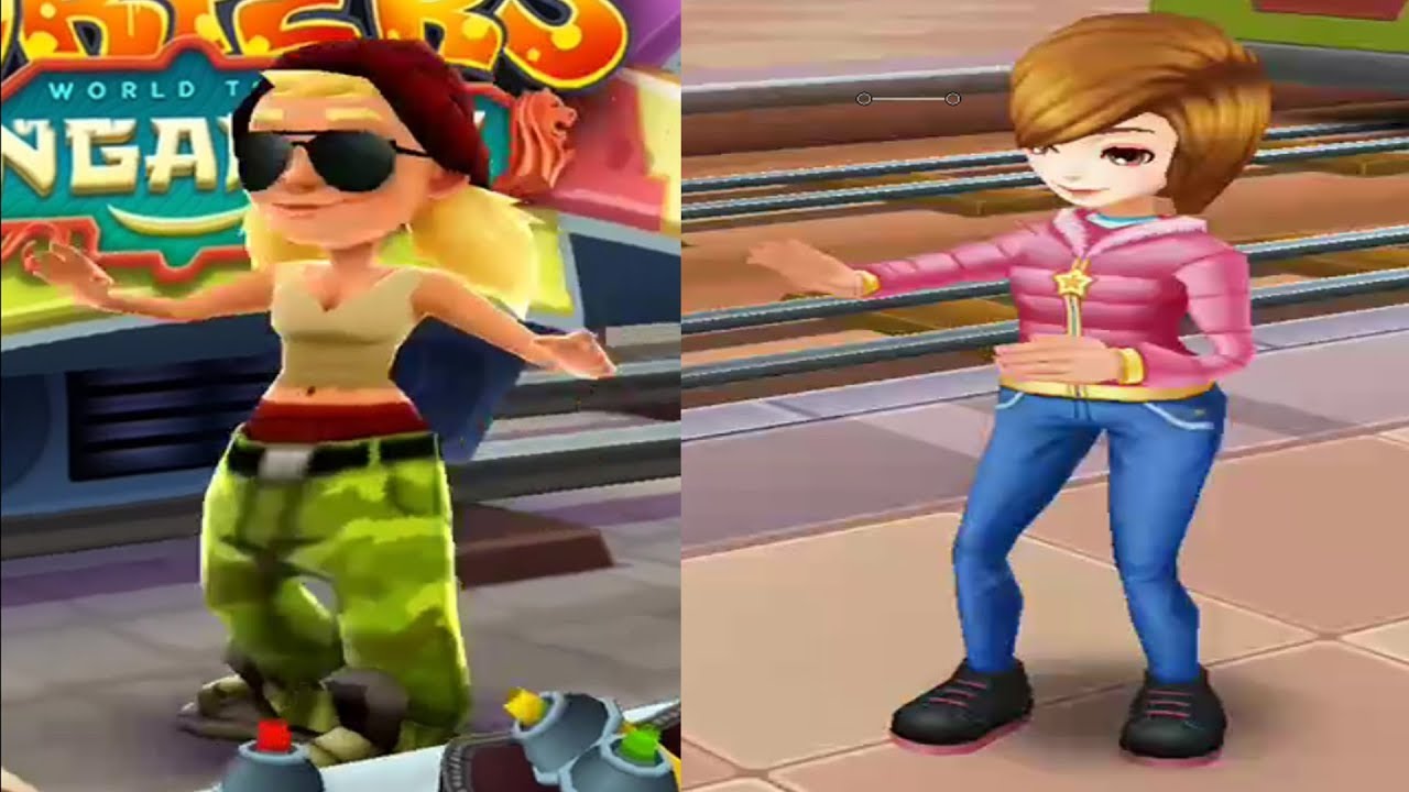 THE FUNNY CAREER BETWEEN TRICKY AND LUCY subway surfers vs subway princess runner
