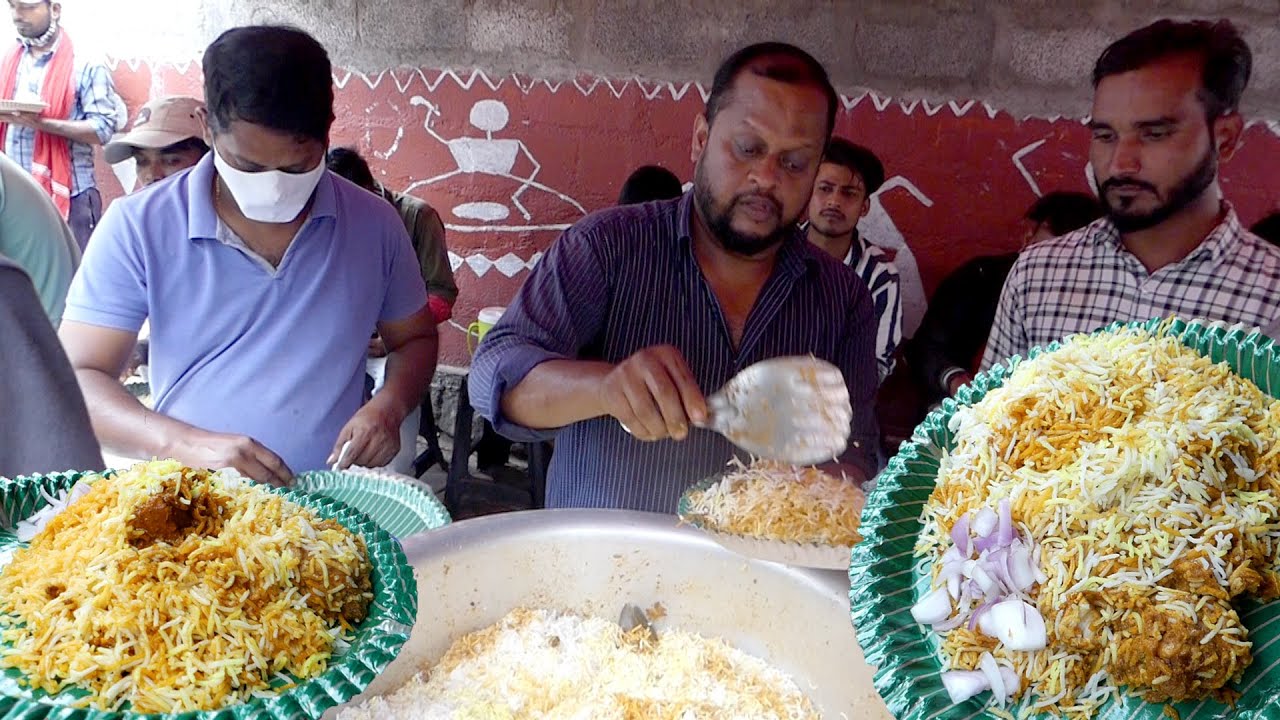Cheapest Roadside Unlimited Biryani's & Non Veg Meals | Hyderabad Roadside meals |Street Food planet