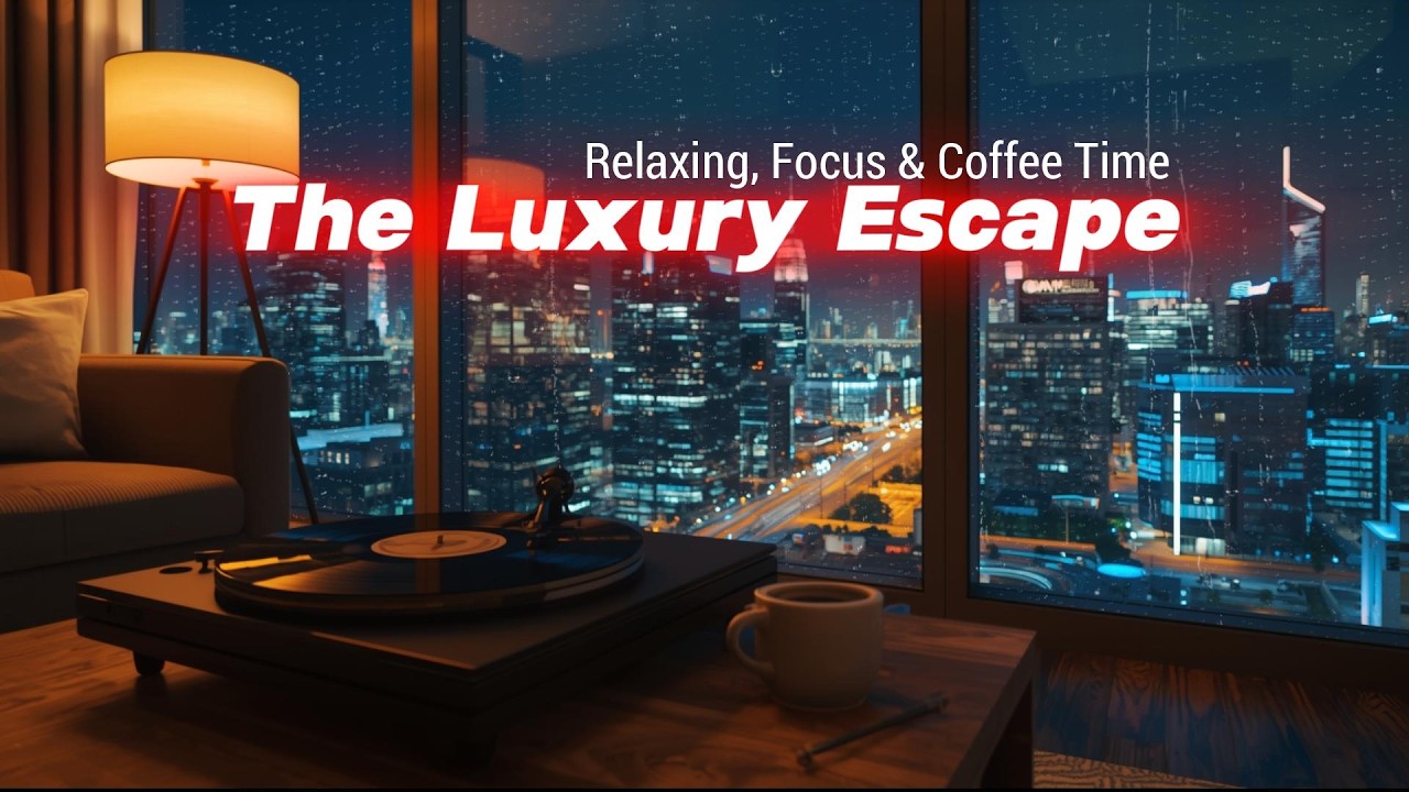 THE LUXURY ESCAPE. 🎷 Smooth Jazz Music & Rain Sounds at Jazz Cafe