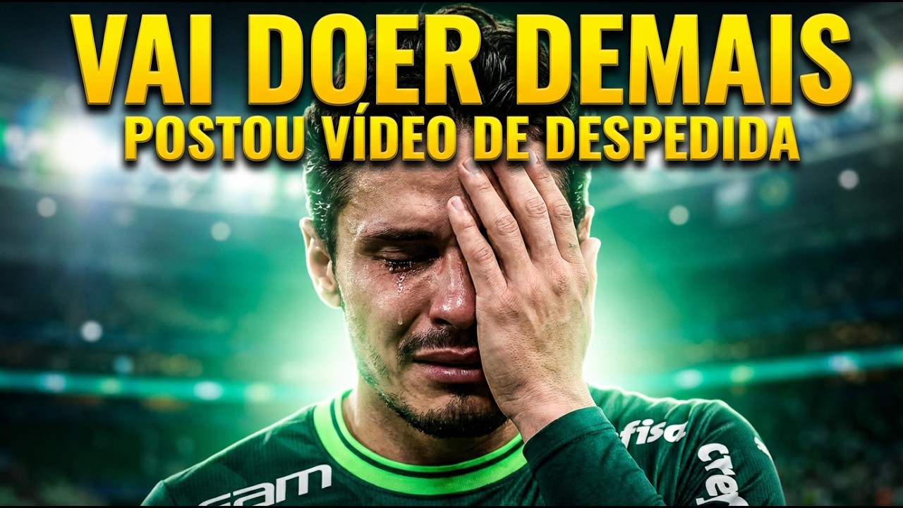 VEIGA CHORA E POSTA VÍDEO DE DESPEDIDA DO PALMEIRAS