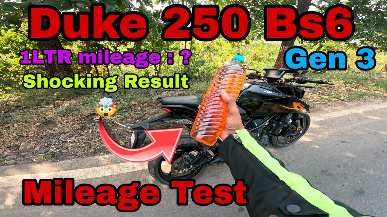 Duke 250 Gen3 Bs6 model Mileage Test ? Average 🤨🤔// #videoviral #vlog #ktm #bs6 #trending #india 