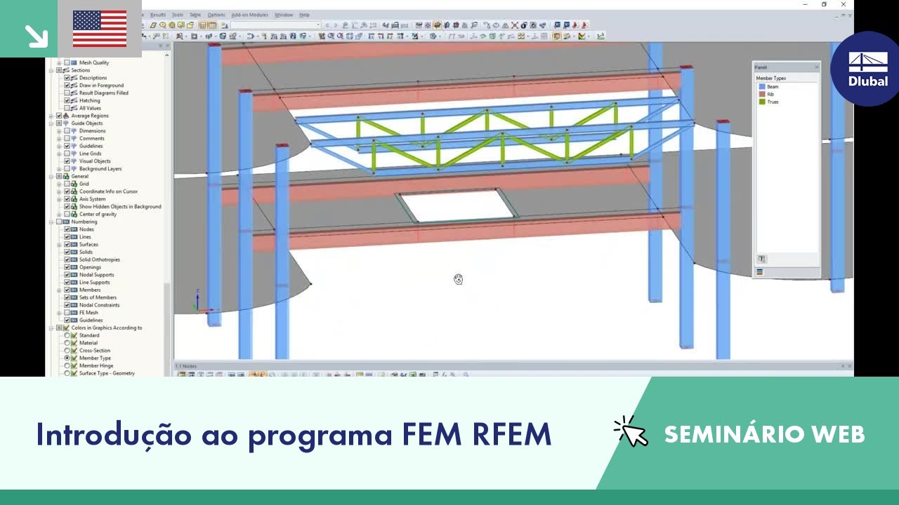 [EN] Seminário web 1: Introdução ao programa FEM RFEM