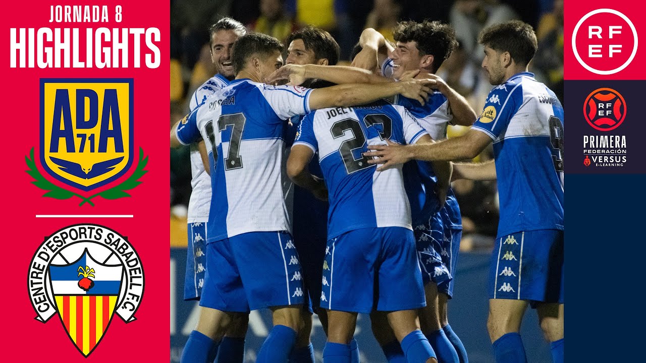 Resumen #PrimeraFederaci&oacute;n | AD Alcorc&oacute;n 0-3 CE Sabadell FC | Jornada 8 | Temporada 2025/26