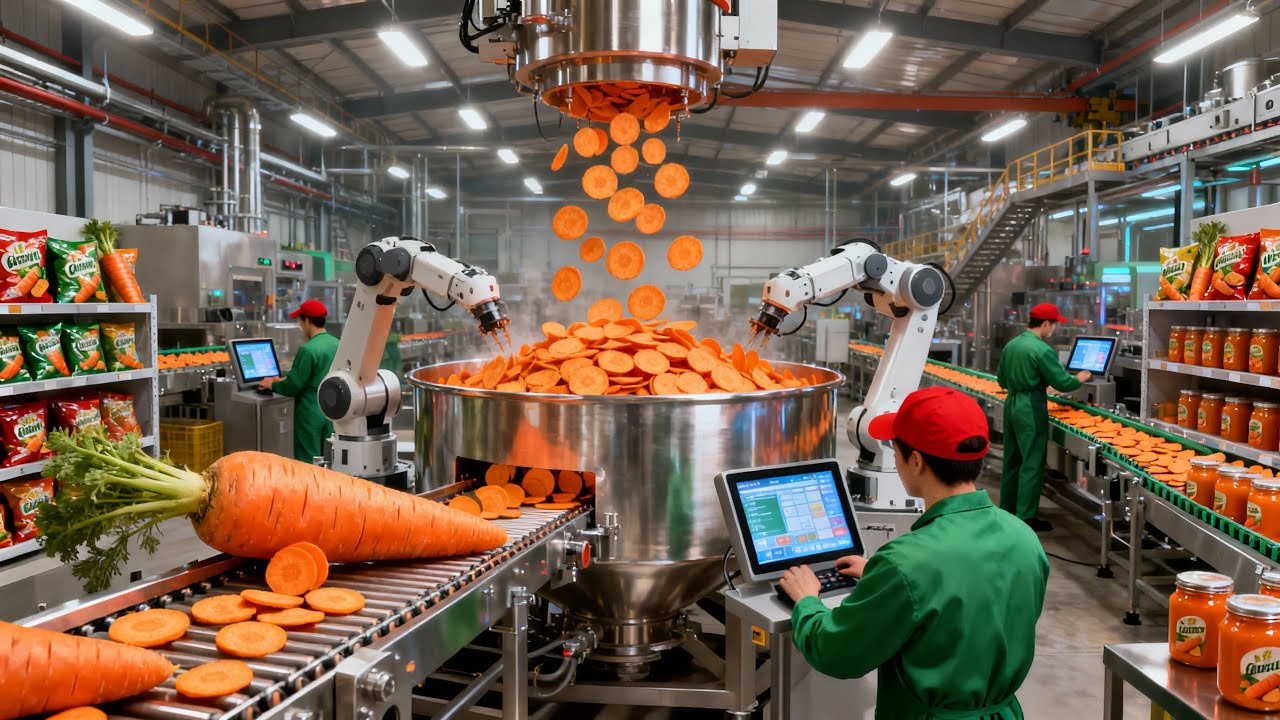 Inside the MASSIVE Carrot Juice Factory | How Carrot Juice Is Made (Full Process)