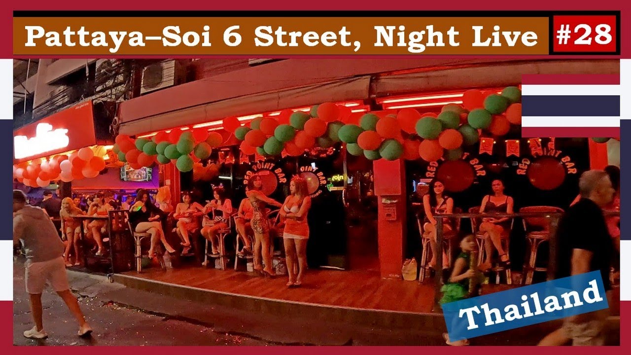 Thailand | Pattaya Soi 6a Street | Night Live | Nocne Życie na Ulicy Soi 6;