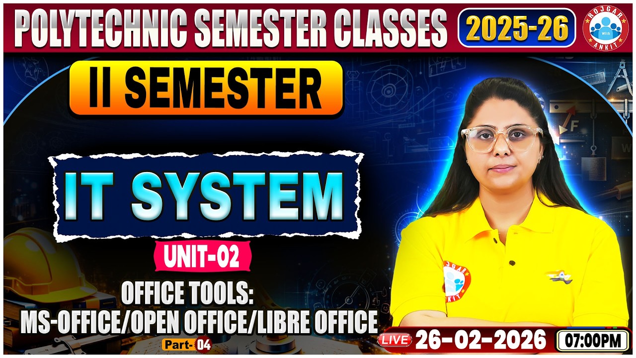 UP Polytechnic 2nd Sem IT System Classes | Office Tools: Ms-office | Polytechnic IT System Class