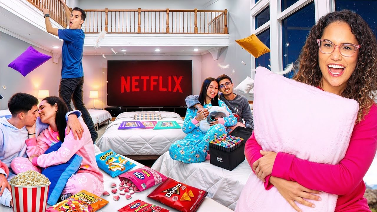 FIZEMOS A MAIOR NOITE DO PIJAMA DA MANS&Atilde;O! MAIOR CAMA DO MUNDO!