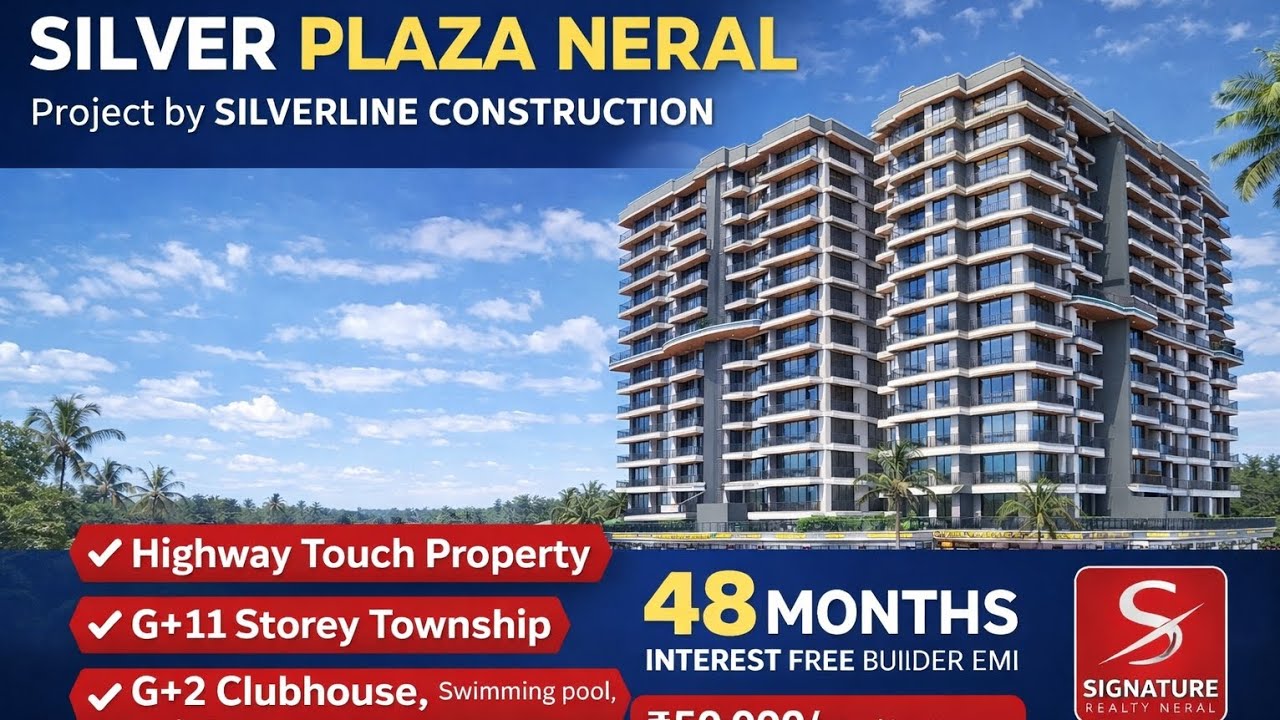 Sirf ₹50,000 mein Apna Ghar | 4 Years Builder EMI Available | Silver Plaza Neral by SilverLine 