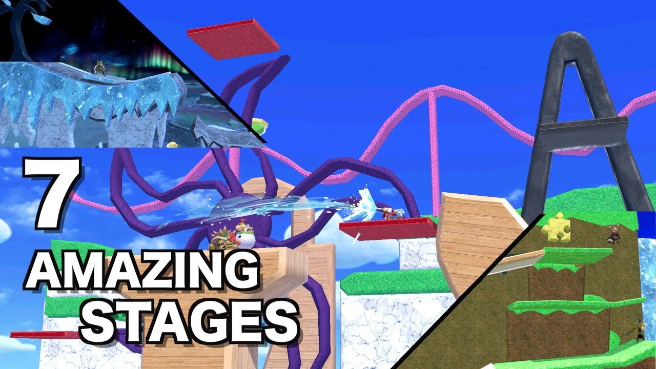 7 AMAZING Custom Stages in Super Smash Bros Ultimate!!! (With Character Themes) [Part 4]