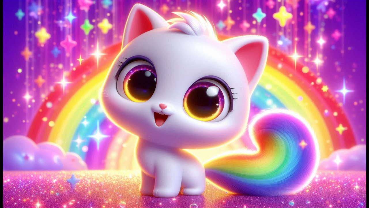 Rainbow Tail Cat 🐱  3D Kids Cartoon Story  Urdu Moral Story