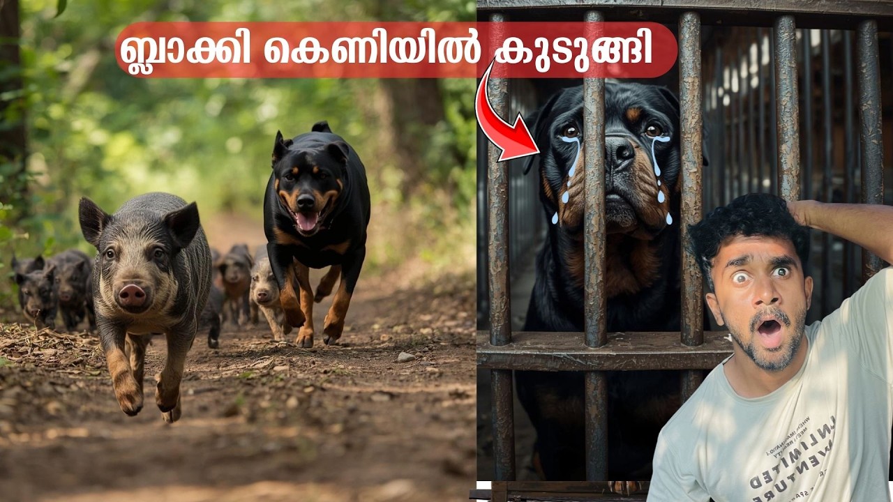 പന്നിയെ വിരട്ടി ഓടിച്ച ബ്ലാക്കി അവസാനം കെണിക്കുള്ളിൽ കുടുങ്ങി!