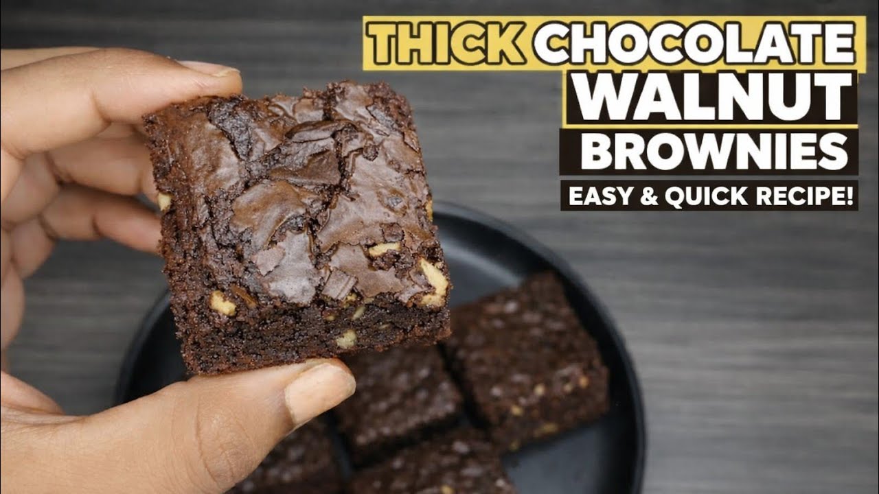 Homemade Walnut Brownies | Fudgy, Moist & Delicious
