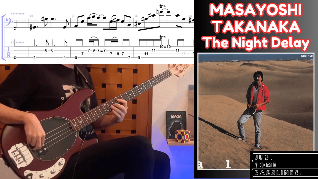Is this Takanaka's CHILLEST bassline? | Masayoshi Takanaka - The Night Delay (Bass Cover + Tabs)