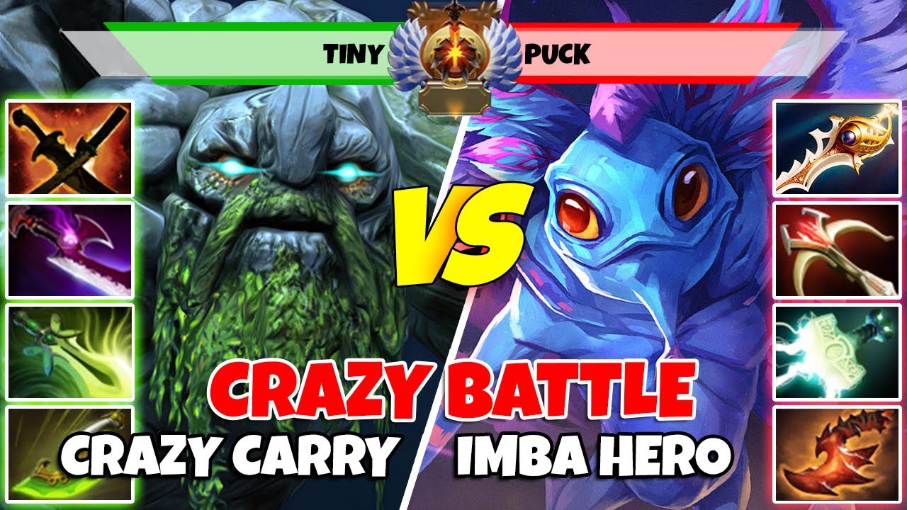 TINY (Carry) против PUCK (Mid) &mdash; Эпическая битва игроков Dota 2 уровня Immortal &mdash; Z Dota 2