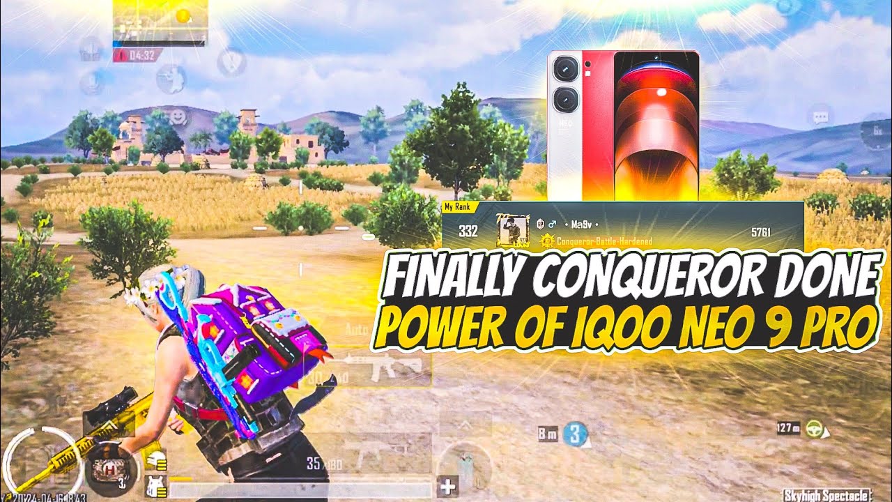 REACHED CONQUEROR 😤 | I BOUGHT IQOO NEO 9 PRO 💥 | SMOOTH + 90 FPS BGMI / PUBG TEST ✨