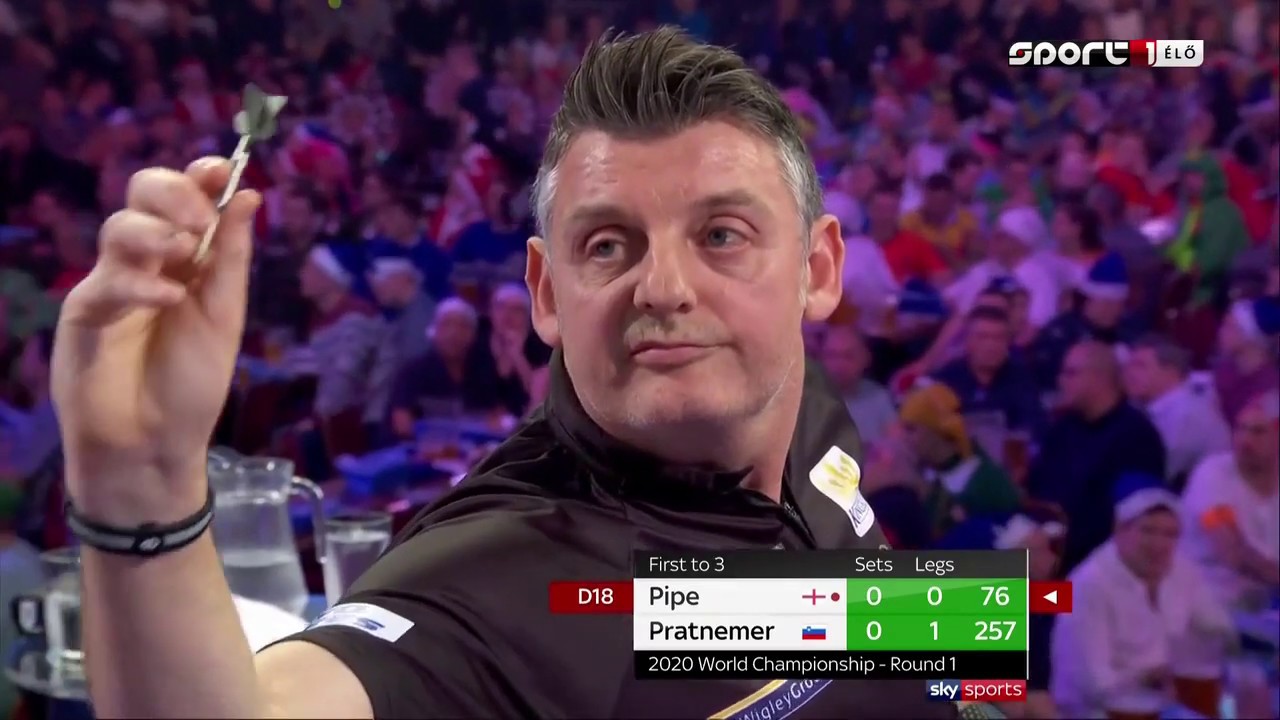 41) Justin Pipe vs Benjamin Pratnemer 2020 PDC World Darts Championship 2019.12.19 Round 1