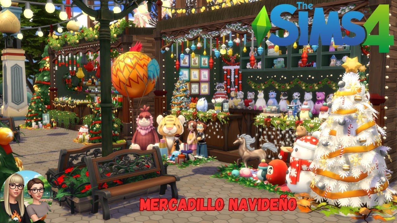 Mercadillo Navidad 2025 - Sims 4 - No CC - Tour ASMR