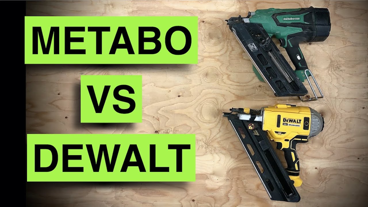 Dewalt vs Metabo Nailer: a comparison of speed, weight & shooting power