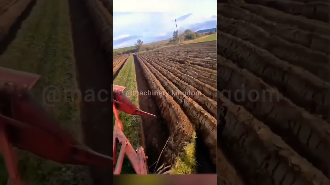 Turn the ground using a disc plow #agriculture #machine #shorts