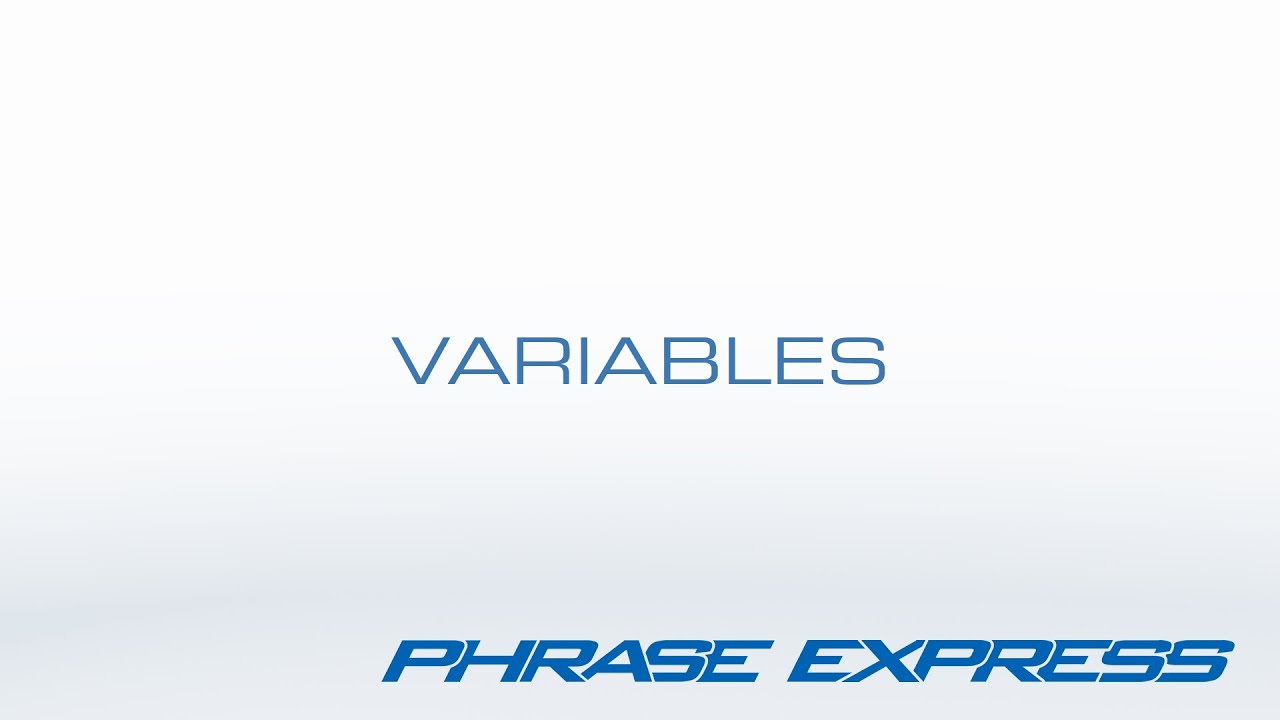 Text templates with variables