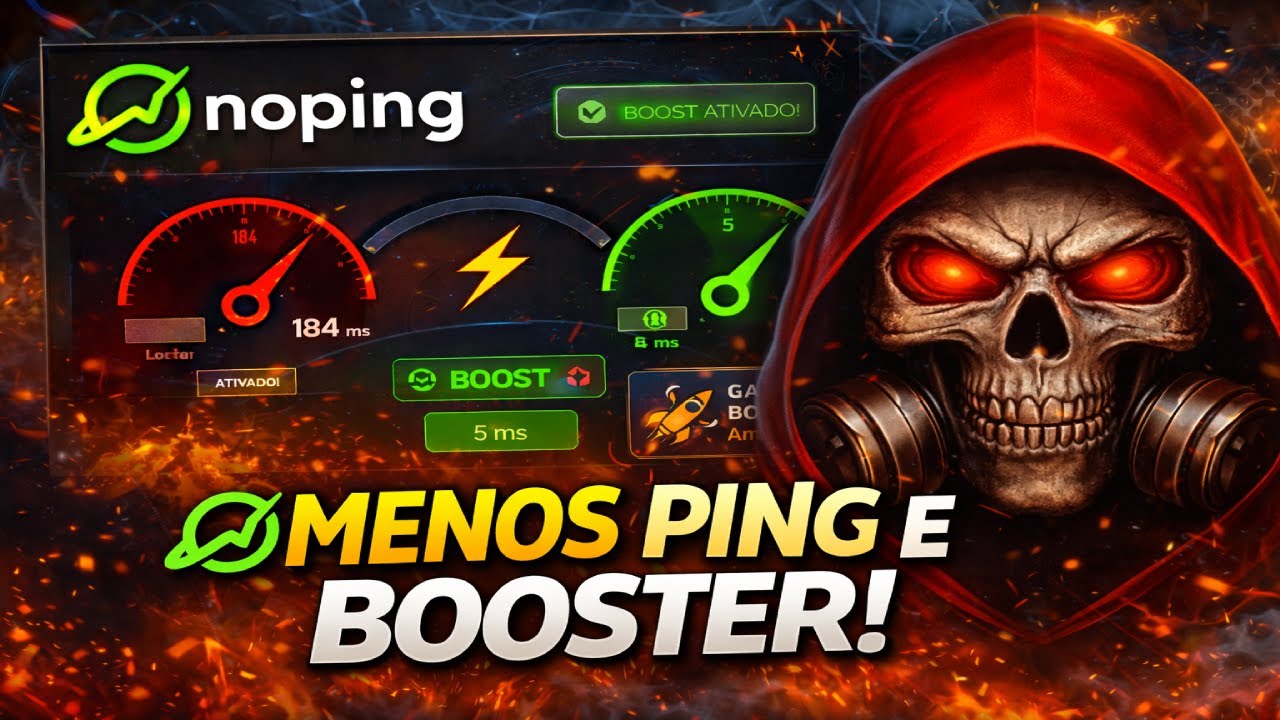 NoPing FUNCIONA? 🤔 Teste Real com BOOSTER Ativado (Ping 5 ms!)