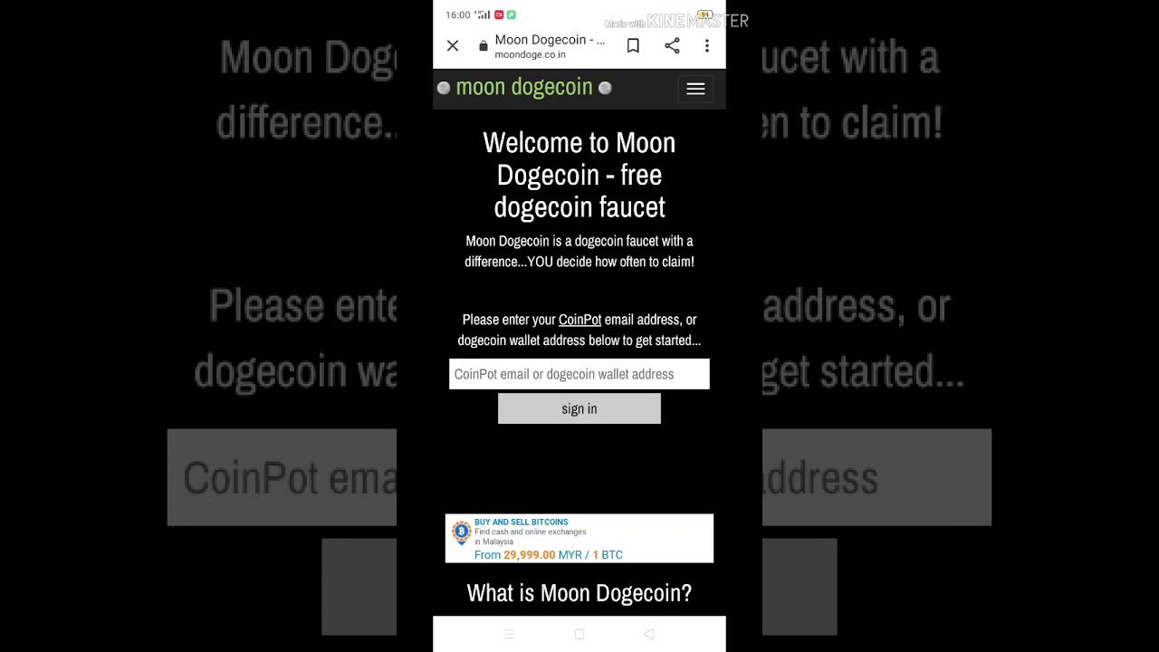GET FREE DOGECOIN In Moon Doge