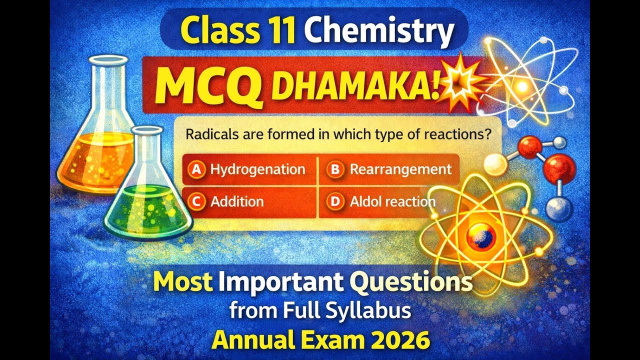Class 11 Chemistry MCQ | पूरे सिलेबस के Important Questions | Annual Exam 2026 p-2