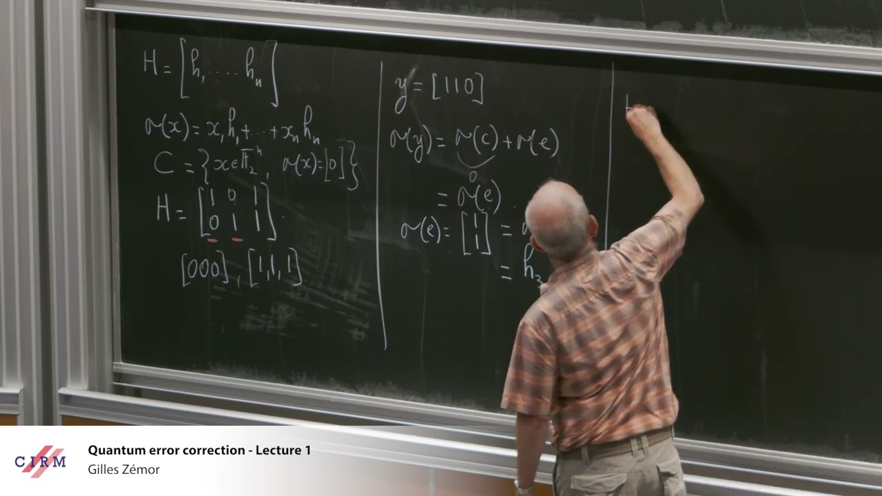 Gilles Z&eacute;mor: Quantum error correction - Lecture 1