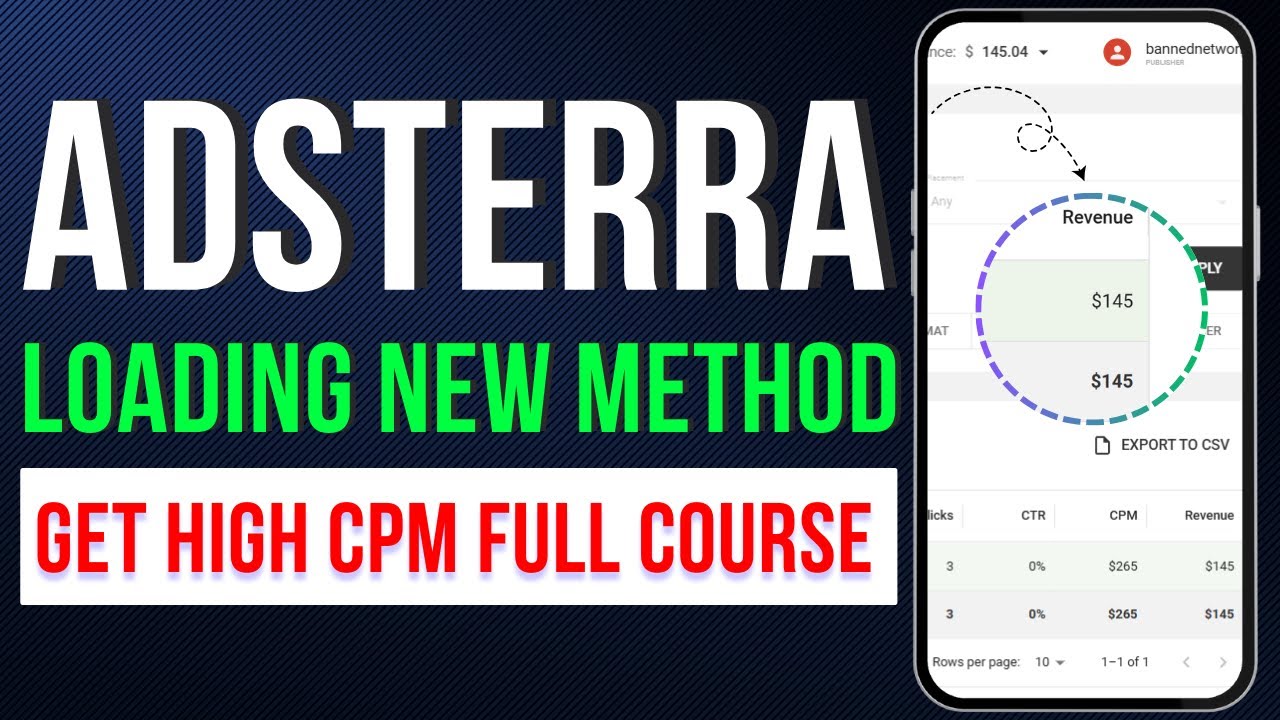 Adsterra High CPM Loading Full Course 2025 | Adsterra New Earning Trick Full Method 2025