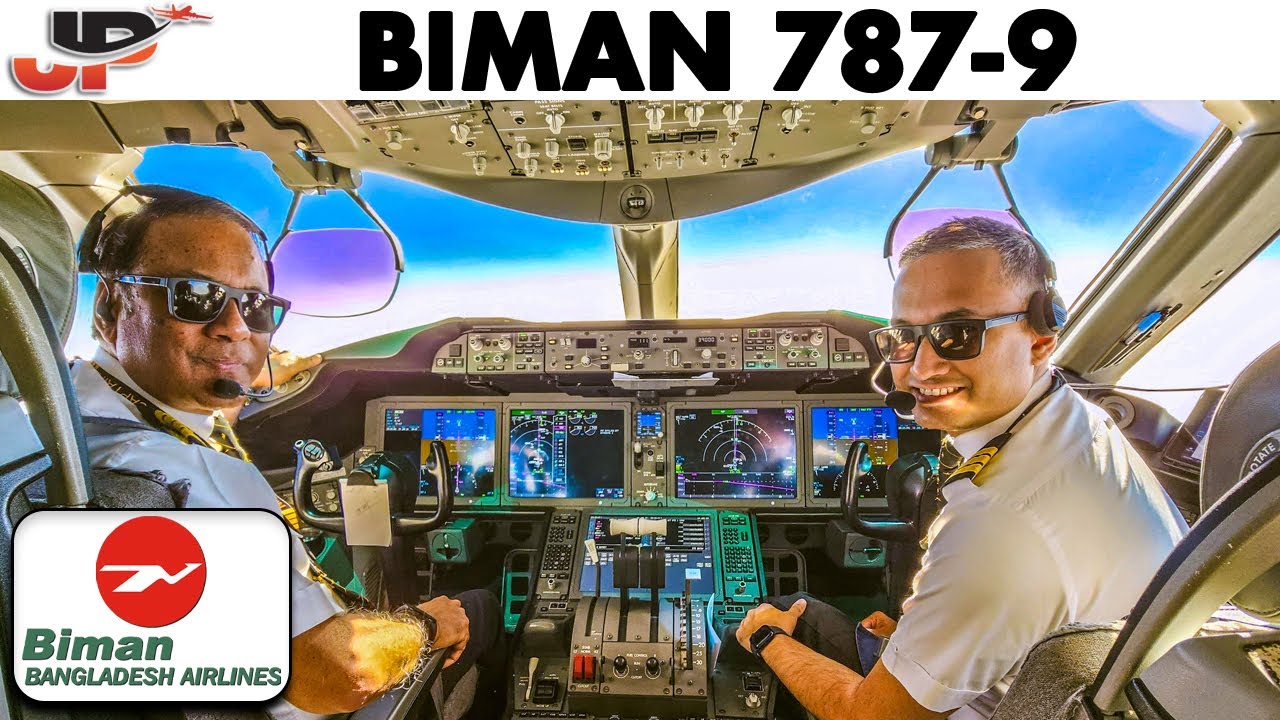 Bangladesh Boeing 787-9 Cockpit Heathrow to Dhaka